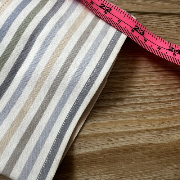 ✨Talbots 100% Cotton Striped Button-Down Shirt 12 | Sage/Blue/Oat Classi… - Picture 6 of 11